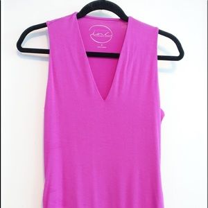 INC V-Neck Tank Top with Ruched Sides